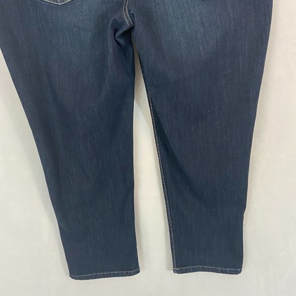 Chicos Platinum Jeans Women's Size 38 (38 x 27) Dark Wash Straight Leg - Picture 4 of 10